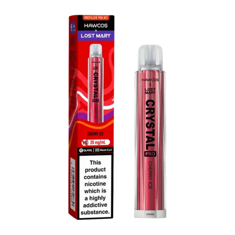 Lost Mary x Hawcos Crystal 600 Prefilled Pod Kit - Cherry Ice