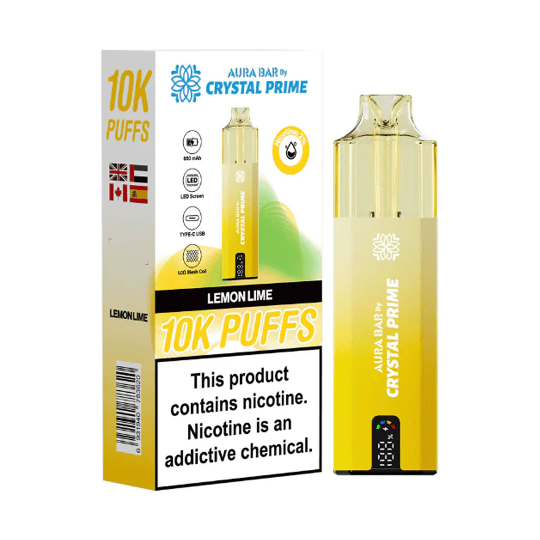 Crystal Prime Aura Bar 10K Prefilled Pod Kit (Pack of 5)