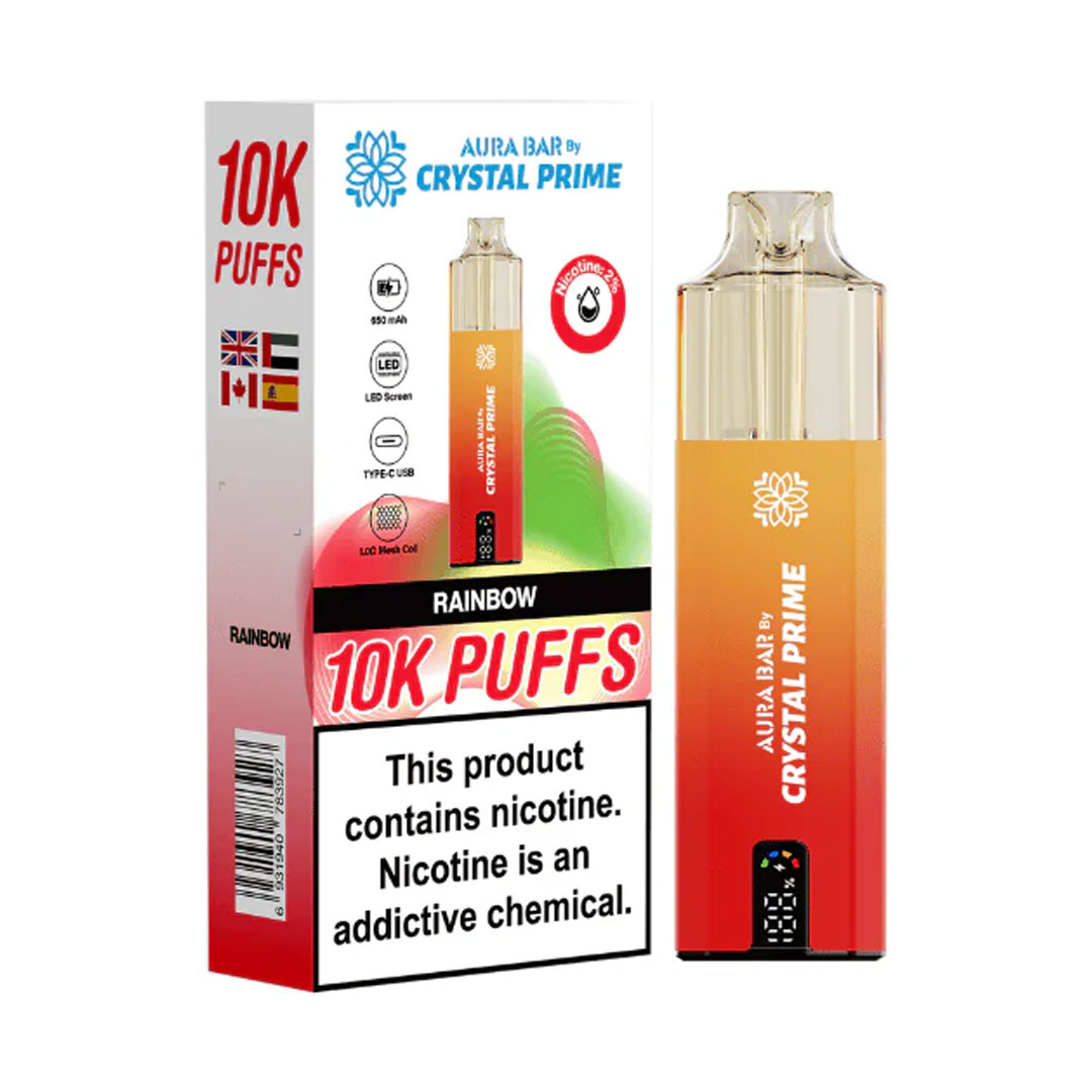 Crystal Prime Aura Bar 10K Prefilled Pod Kit (Pack of 5)