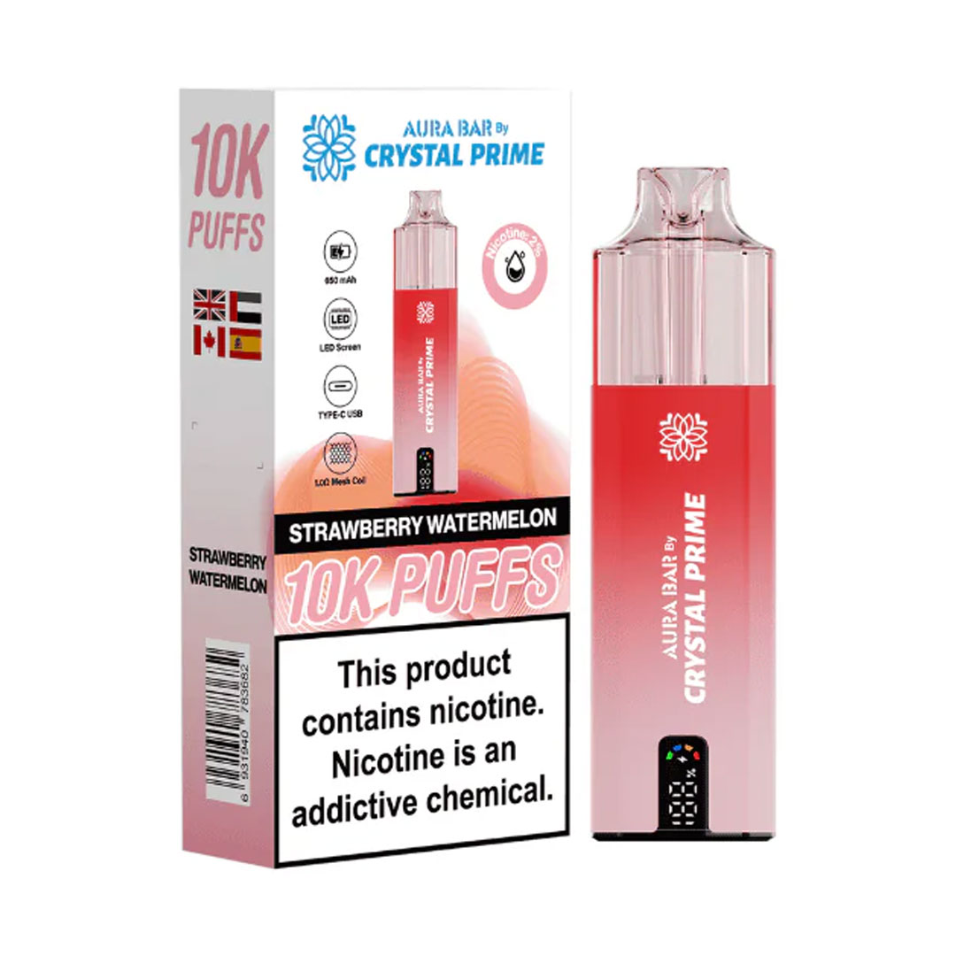 Crystal Prime Aura Bar 10K Prefilled Pod Kit (Pack of 5)