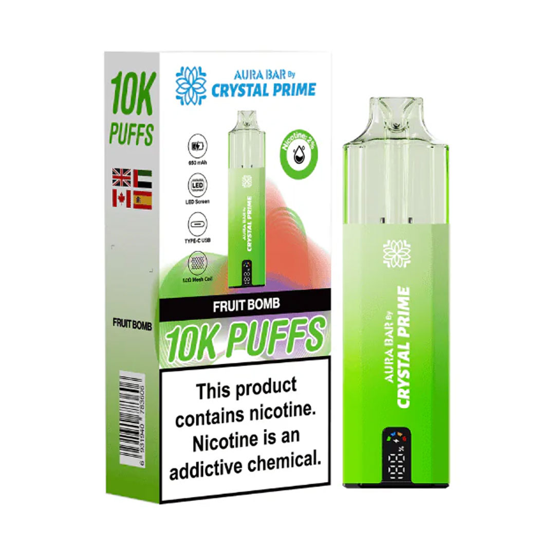 Crystal Prime Aura Bar 10K Prefilled Pod Kit (Pack of 5)