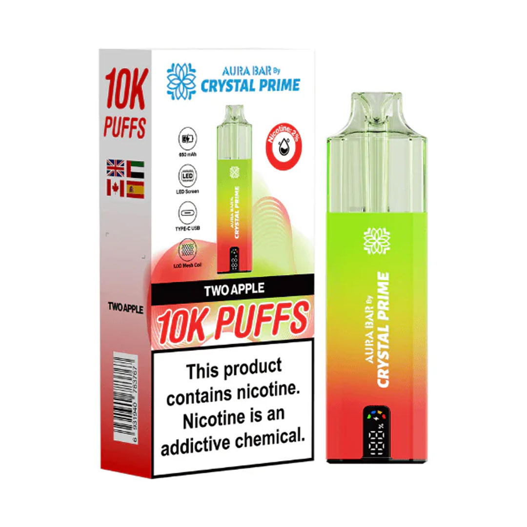 Crystal Prime Aura Bar 10K Prefilled Pod Kit (Pack of 5)