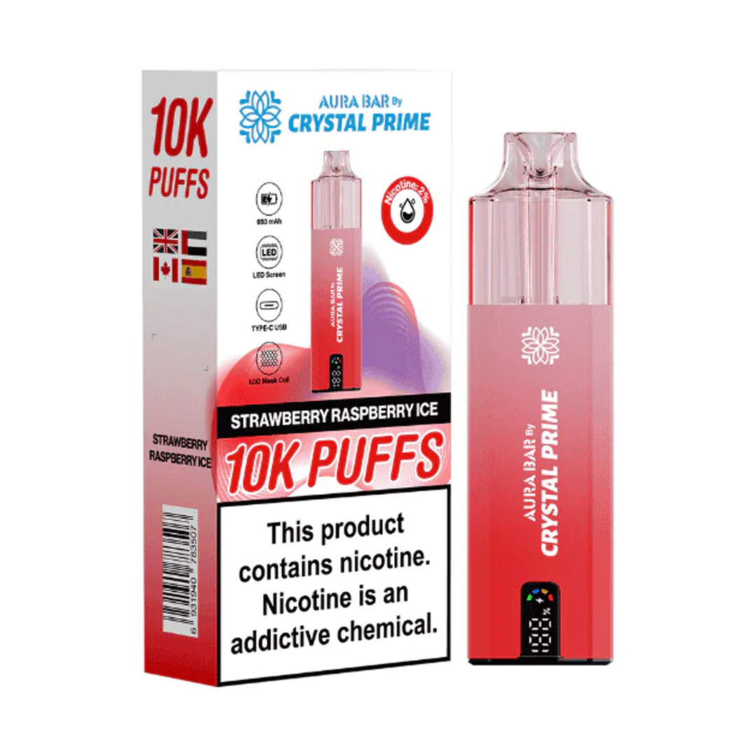 Crystal Prime Aura Bar 10K Prefilled Pod Kit (Pack of 5)