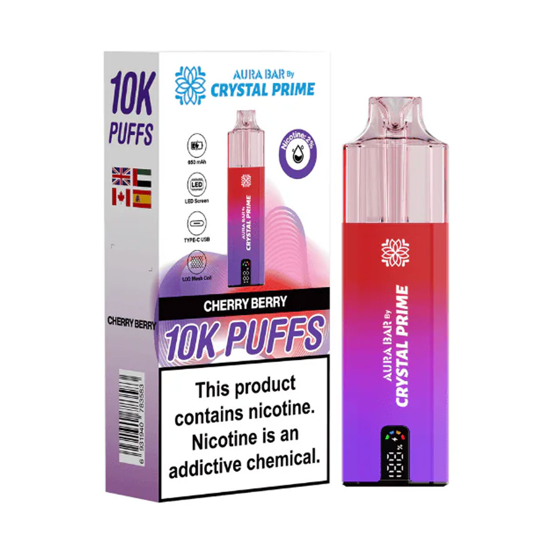Crystal Prime Aura Bar 10K Prefilled Pod Kit (Pack of 5)