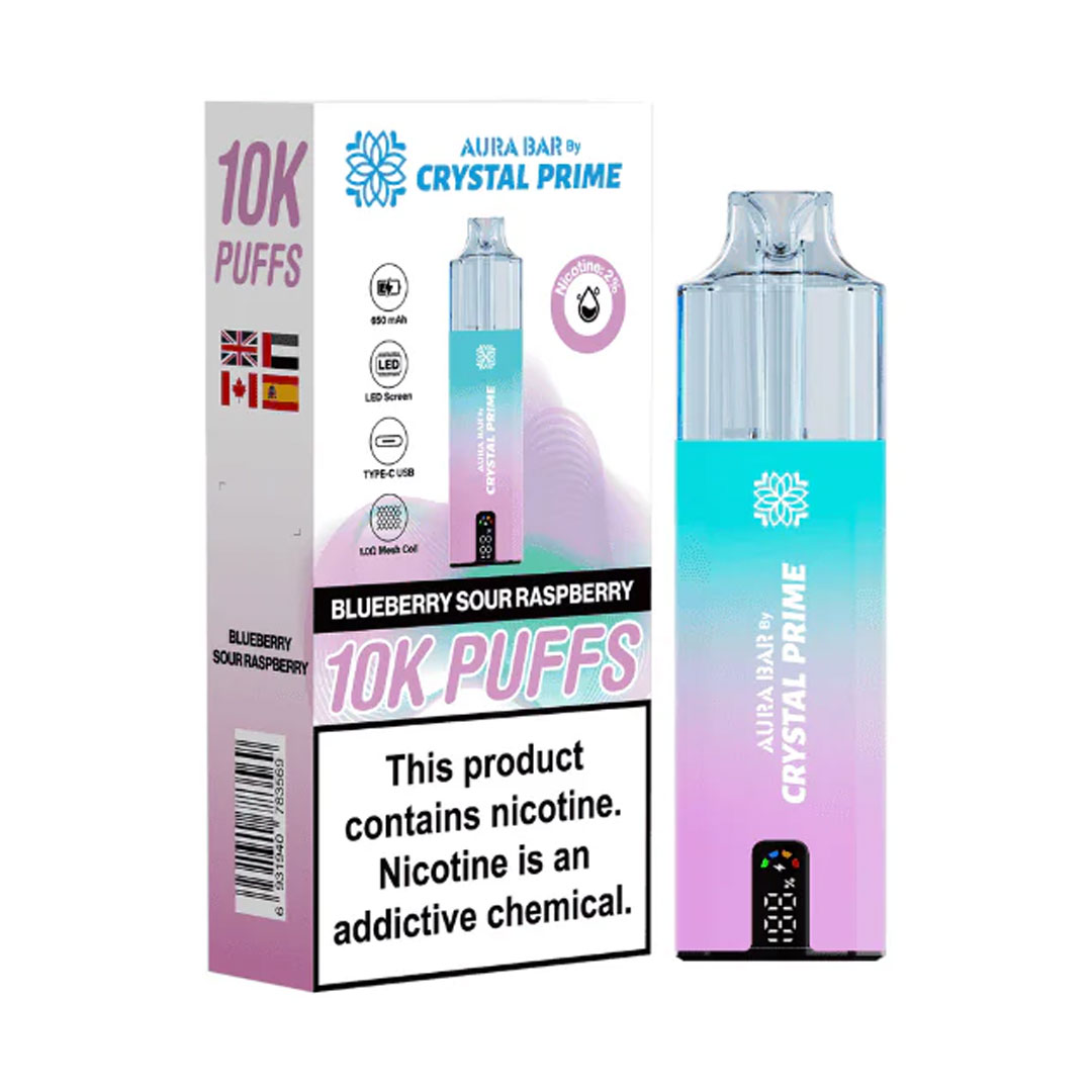 Crystal Prime Aura Bar 10K Prefilled Pod Kit (Pack of 5)
