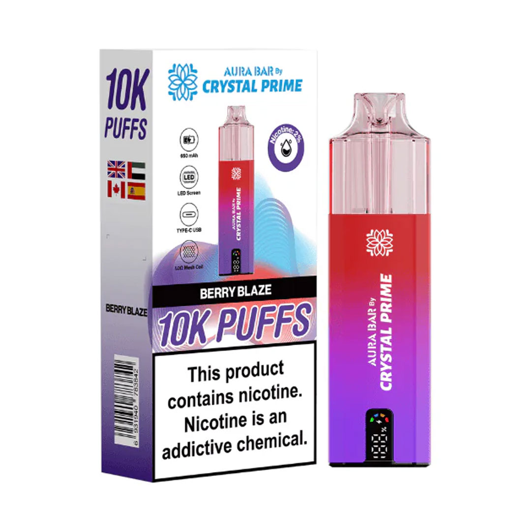 Crystal Prime Aura Bar 10K Prefilled Pod Kit (Pack of 5)