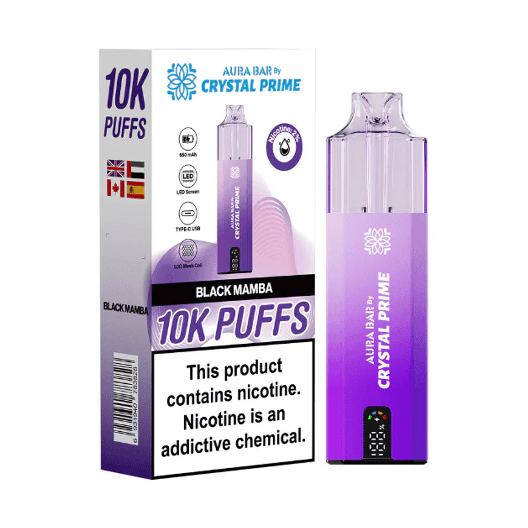 Crystal Prime Aura Bar 10K Prefilled Pod Kit (Pack of 5)