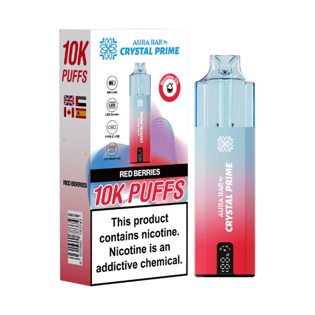 Crystal Prime Aura Bar 10K Prefilled Pod Kit (Pack of 5)