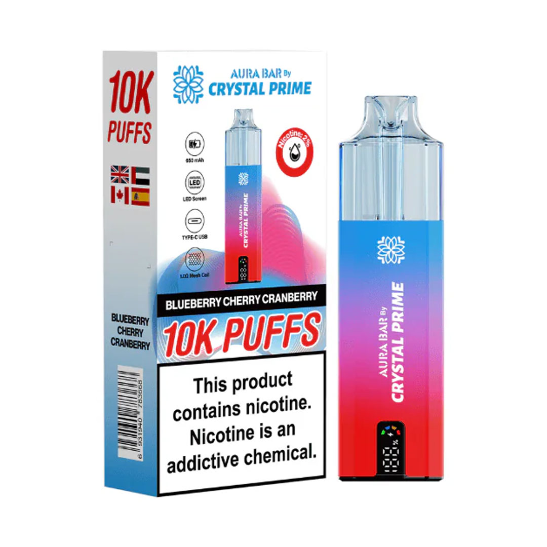 Crystal Prime Aura Bar 10K Prefilled Pod Kit (Pack of 5)
