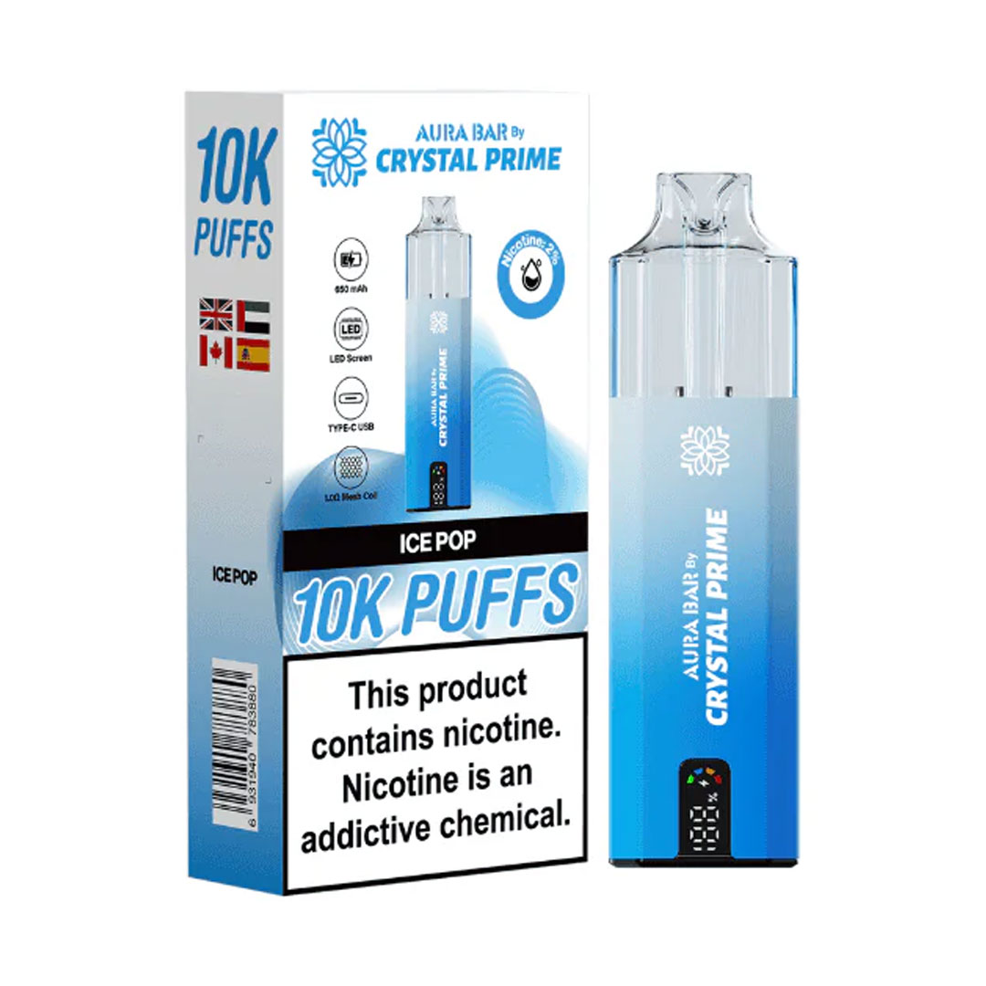 Crystal Prime Aura Bar 10K Prefilled Pod Kit (Pack of 5)