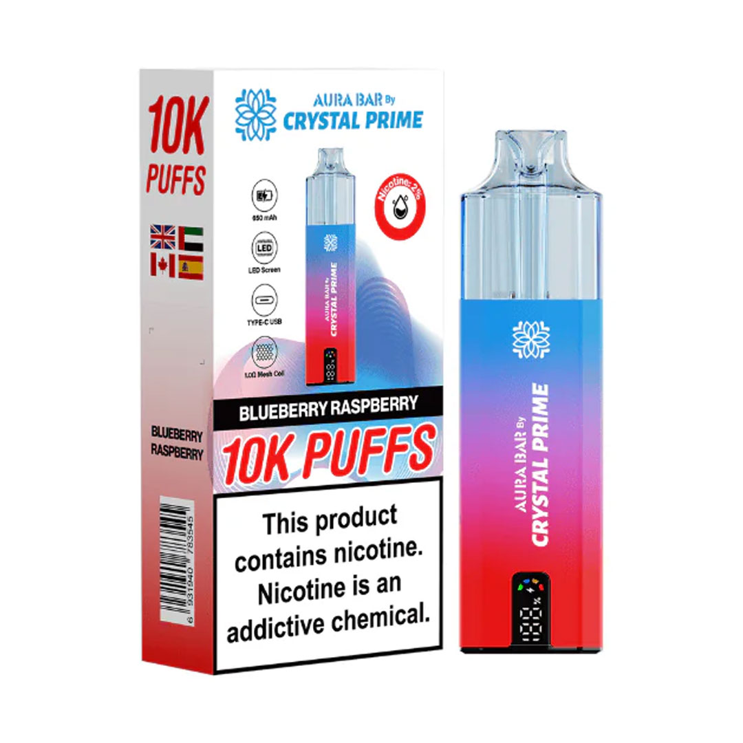 Crystal Prime Aura Bar 10K Prefilled Pod Kit (Pack of 5)