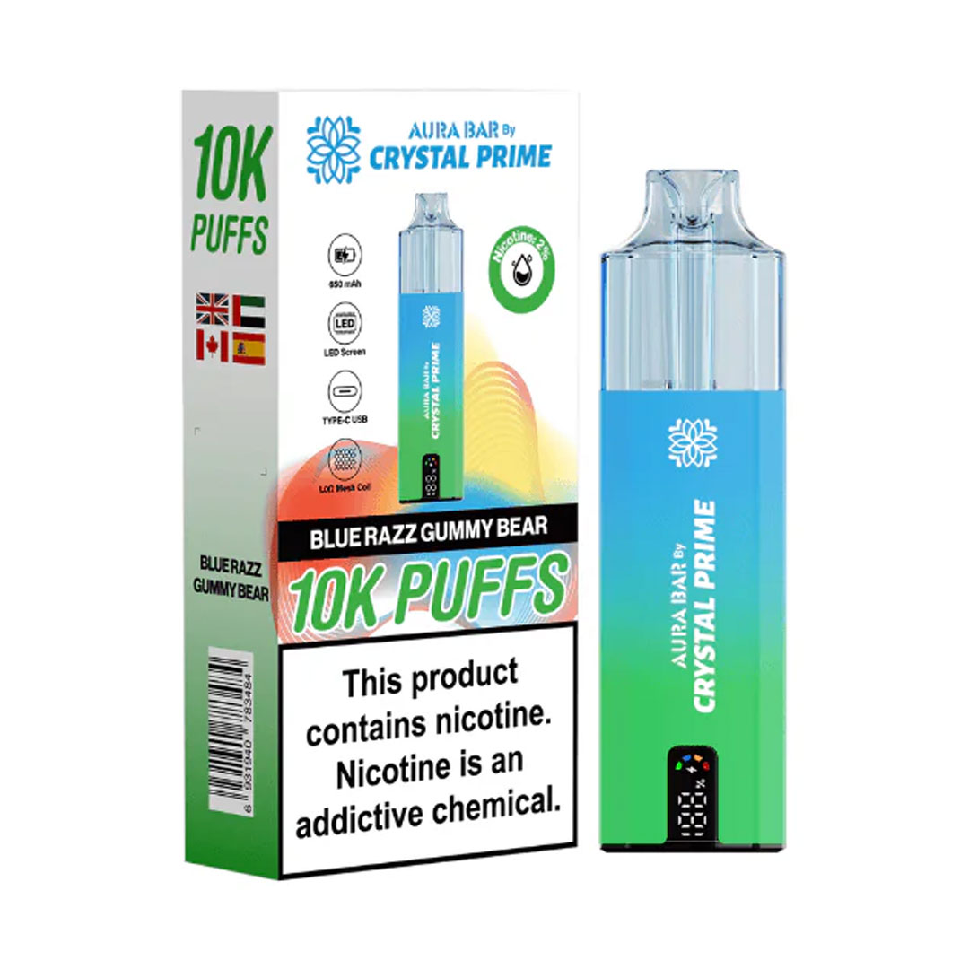 Crystal Prime Aura Bar 10K Prefilled Pod Kit (Pack of 5)
