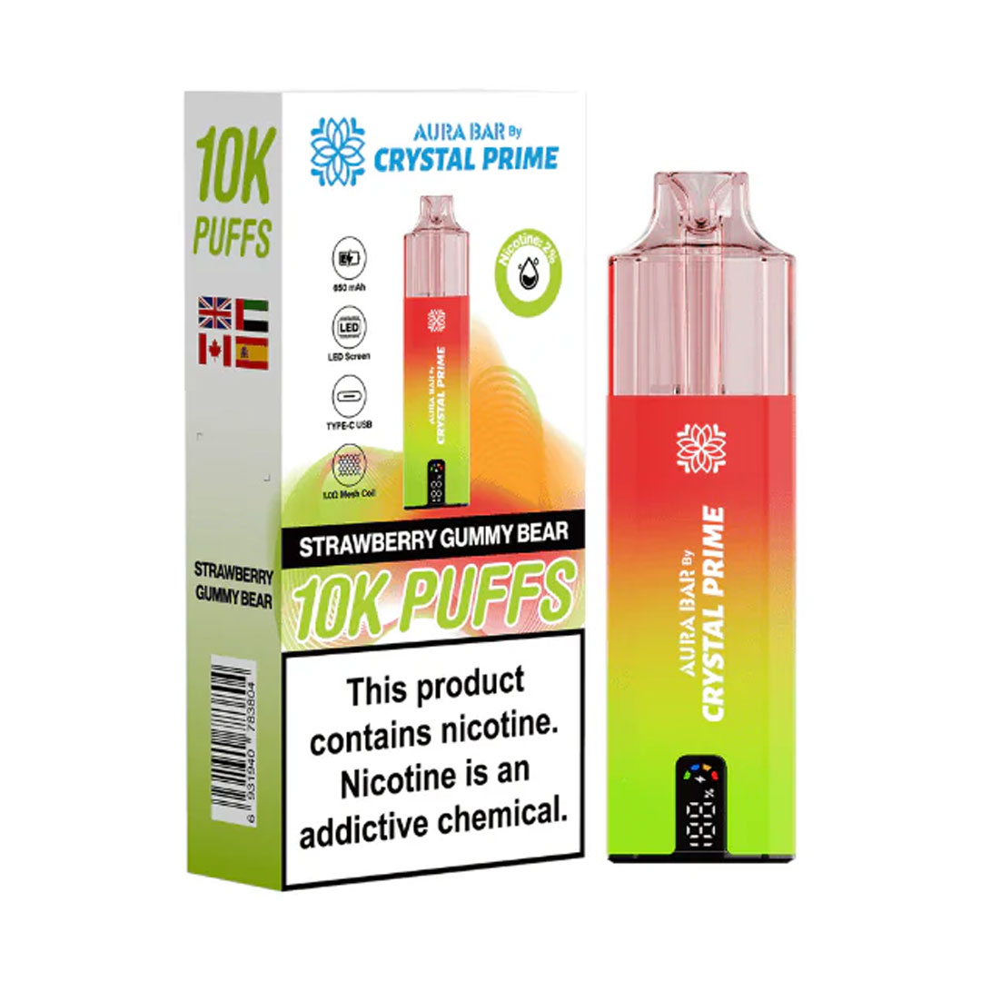 Crystal Prime Aura Bar 10K Prefilled Pod Kit (Pack of 5)
