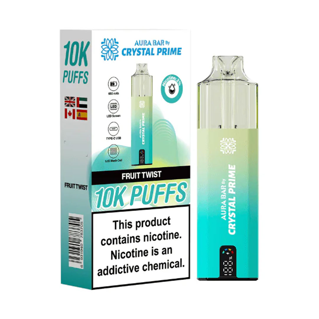 Crystal Prime Aura Bar 10K Prefilled Pod Kit (Pack of 5)