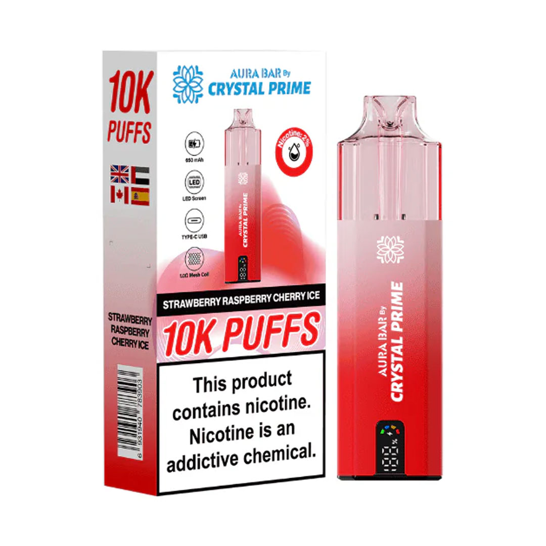 Crystal Prime Aura Bar 10K Prefilled Pod Kit (Pack of 5)