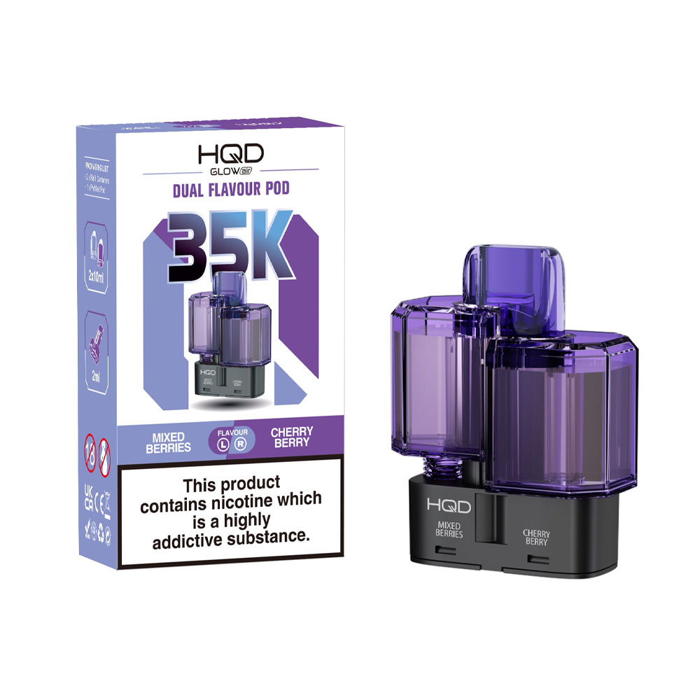 HQD Glow Air 35K 2-in-1 Prefilled Pods (Pack of 5)