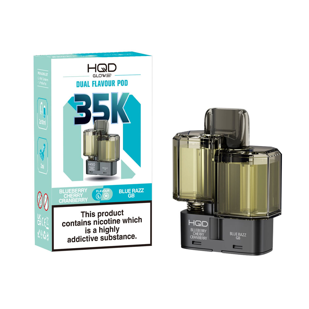 HQD Glow Air 35K 2-in-1 Prefilled Pods (Pack of 5)