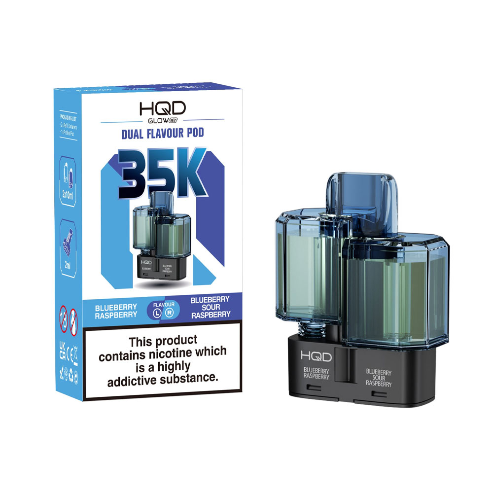 HQD Glow Air 35K 2-in-1 Prefilled Pods (Pack of 5)