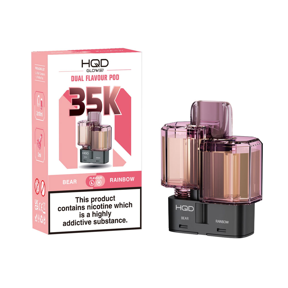 HQD Glow Air 35K 2-in-1 Prefilled Pods (Pack of 5)