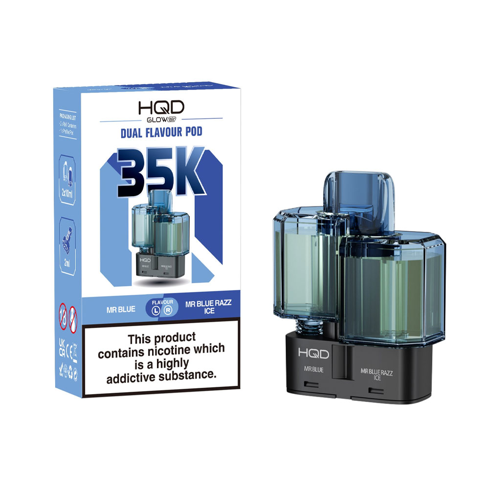 HQD Glow Air 35K 2-in-1 Prefilled Pods (Pack of 5)