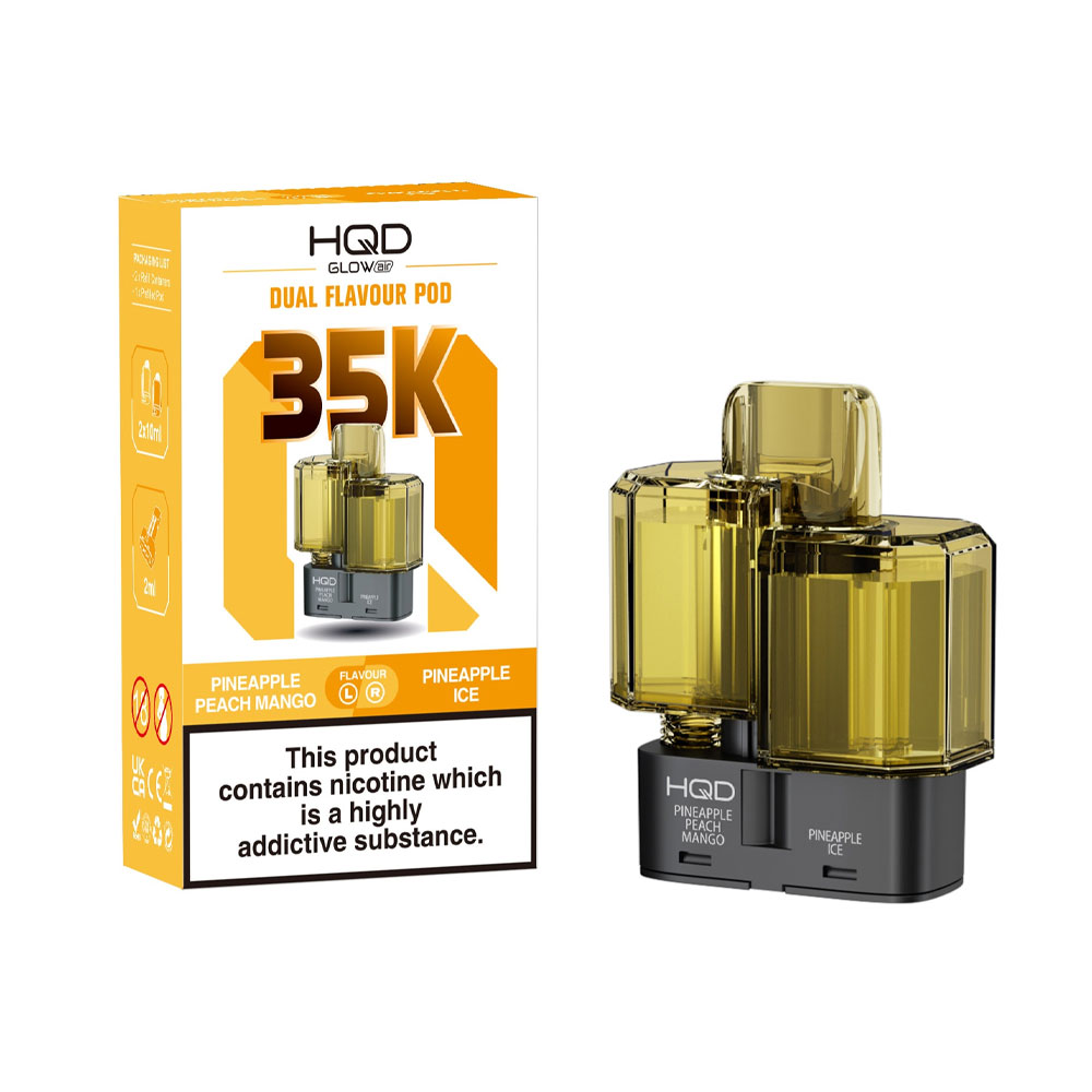 HQD Glow Air 35K 2-in-1 Prefilled Pods (Pack of 5)