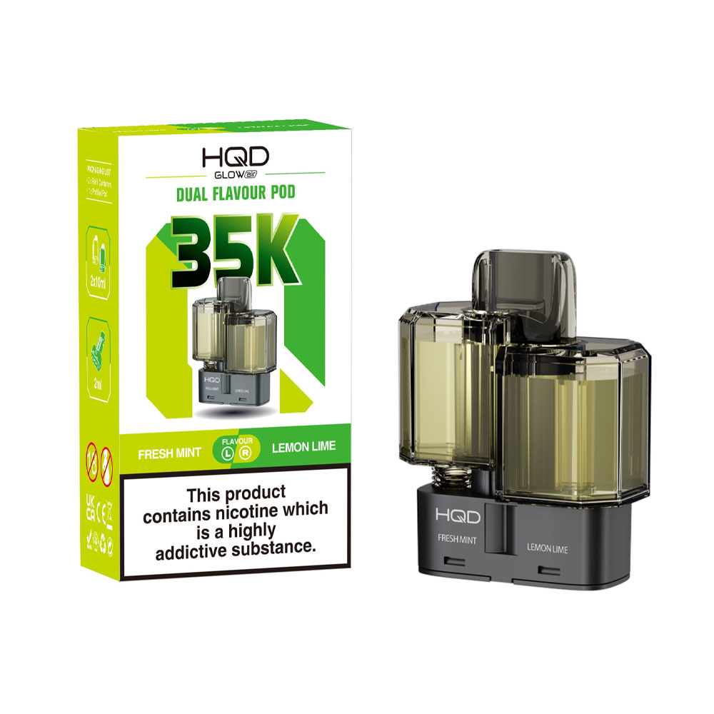 HQD Glow Air 35K 2-in-1 Prefilled Pods (Pack of 5)