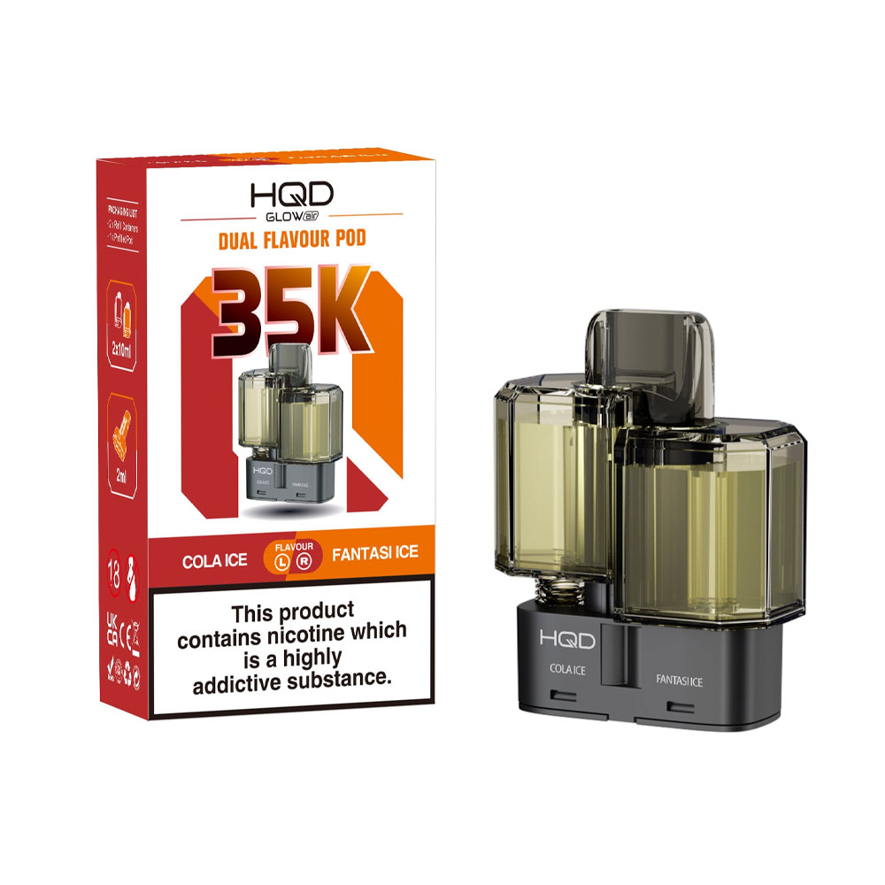 HQD Glow Air 35K 2-in-1 Prefilled Pods (Pack of 5)