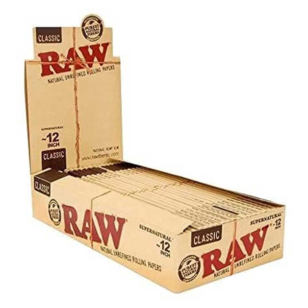 RAW Classic Supernatural 12 Inch /30 Cm Rolling Papers Extra Long (Pack Of 20)