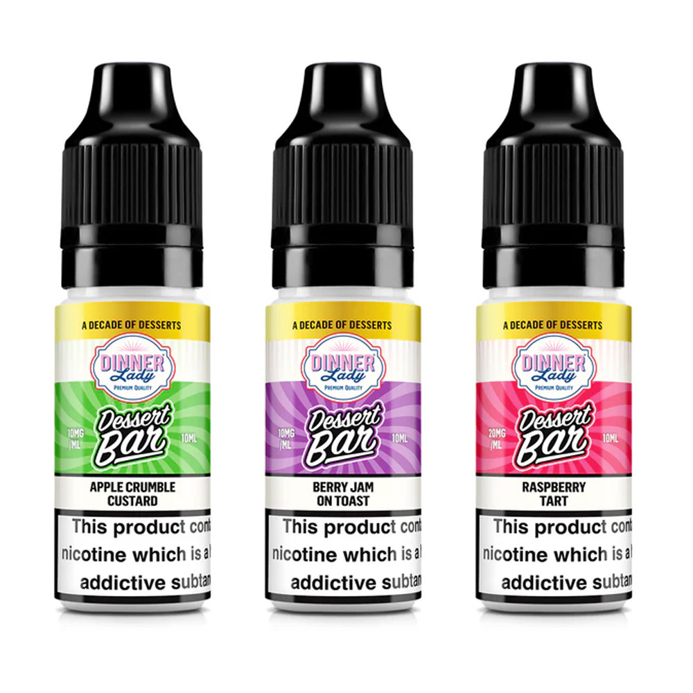 Dinner Lady Dessert Bar Salts 10ml Nic Salts Eliquid (Pack of 10)