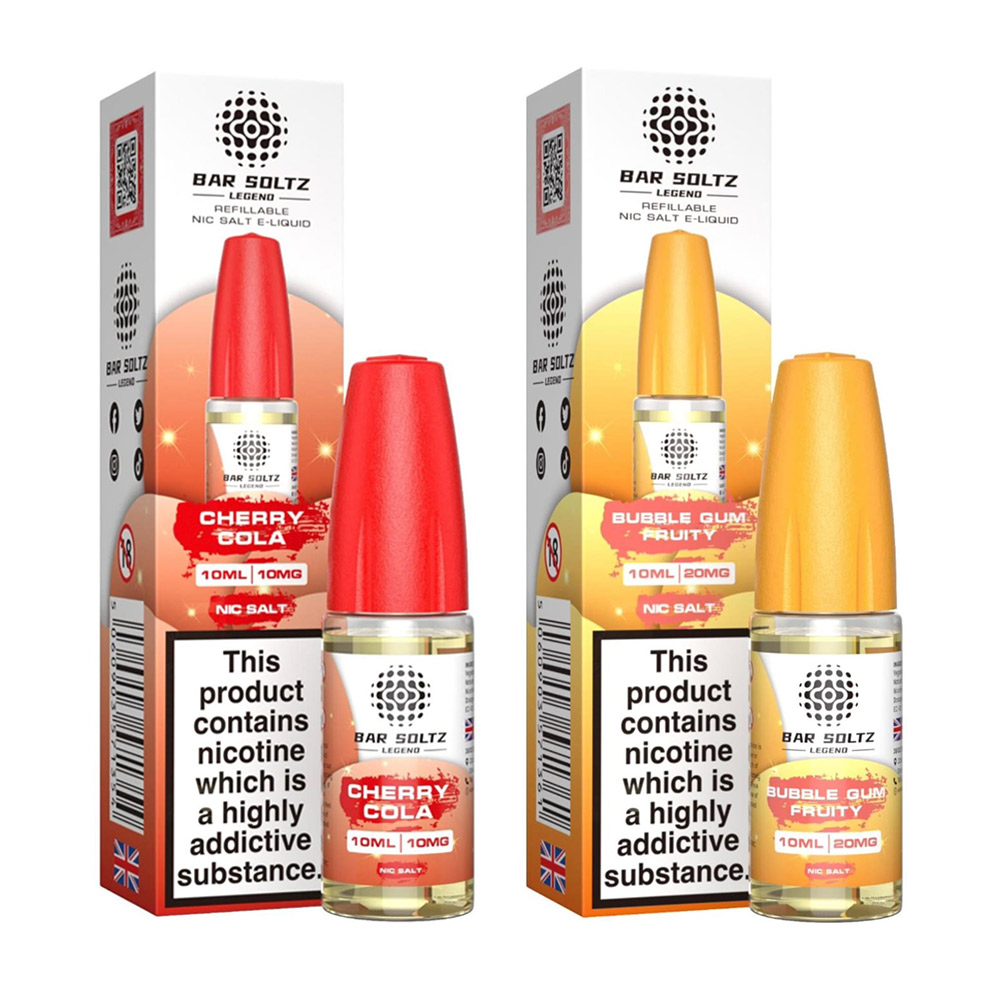 Bar Soltz Legend 10ml Nic Salt E Liquid (Pack Of 10)