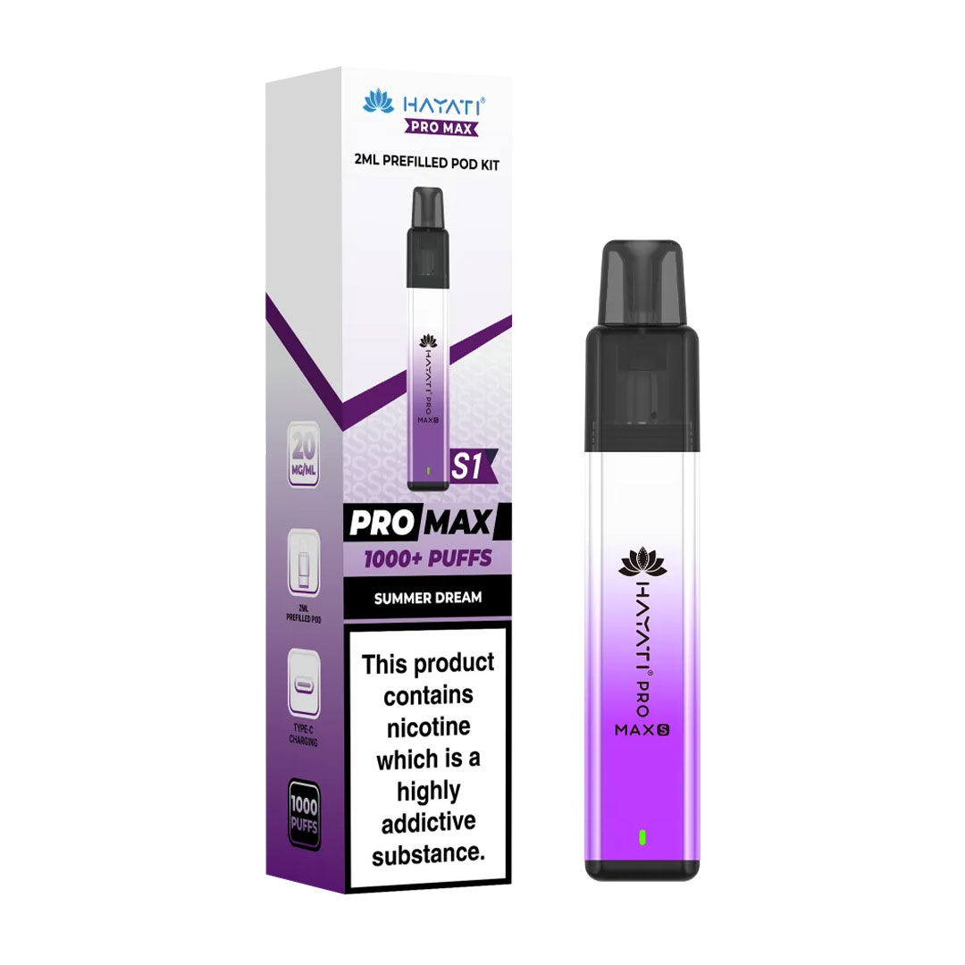 Hayati Pro Max Plus S1 1000 Puffs Prefilled Pod Kit (Pack of 10)