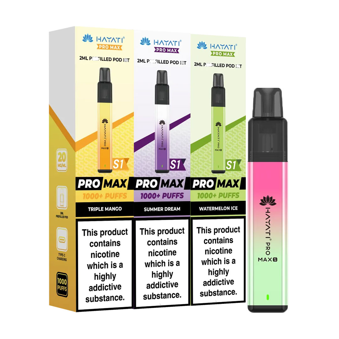 Hayati Pro Max Plus S1 1000 Puffs Prefilled Pod Kit (Pack of 10)