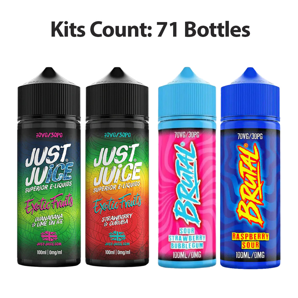Just Juice & Brutal 100ml Shortfill (71 pcs Bundle)