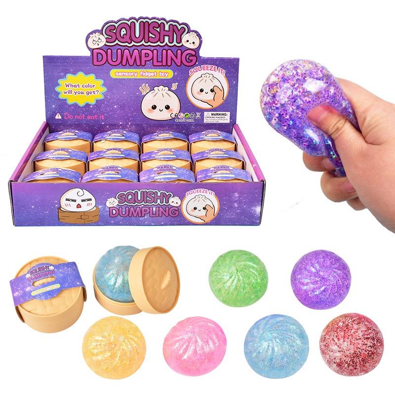 Mini Colorful Dumpling Squishy (Pack of 24)