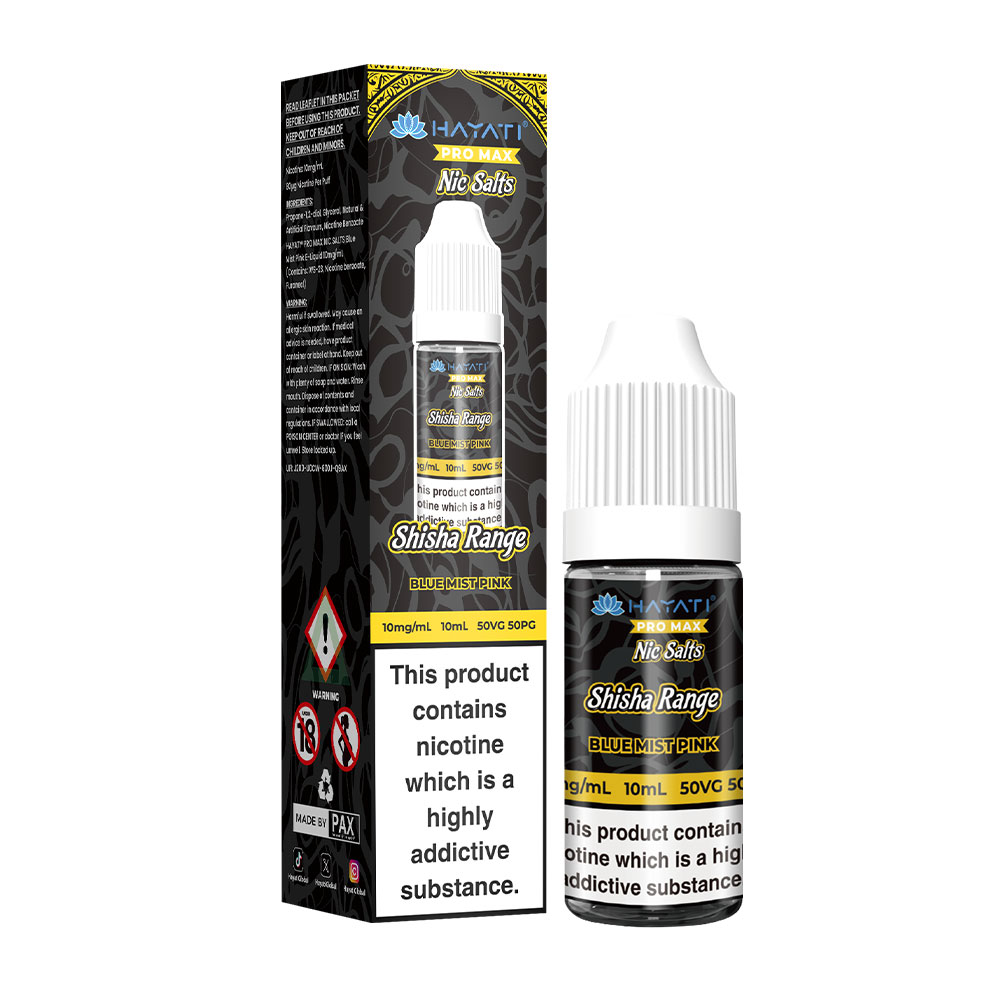 Hayati Pro Max Shisha Range 10ml Nic Salts E Liquid (Pack of 10)