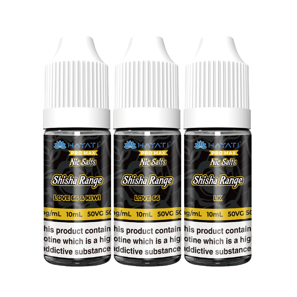 Hayati Pro Max Shisha Range 10ml Nic Salts E Liquid (Pack of 10)