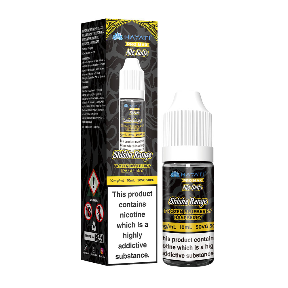 Hayati Pro Max Shisha Range 10ml Nic Salts E Liquid (Pack of 10)