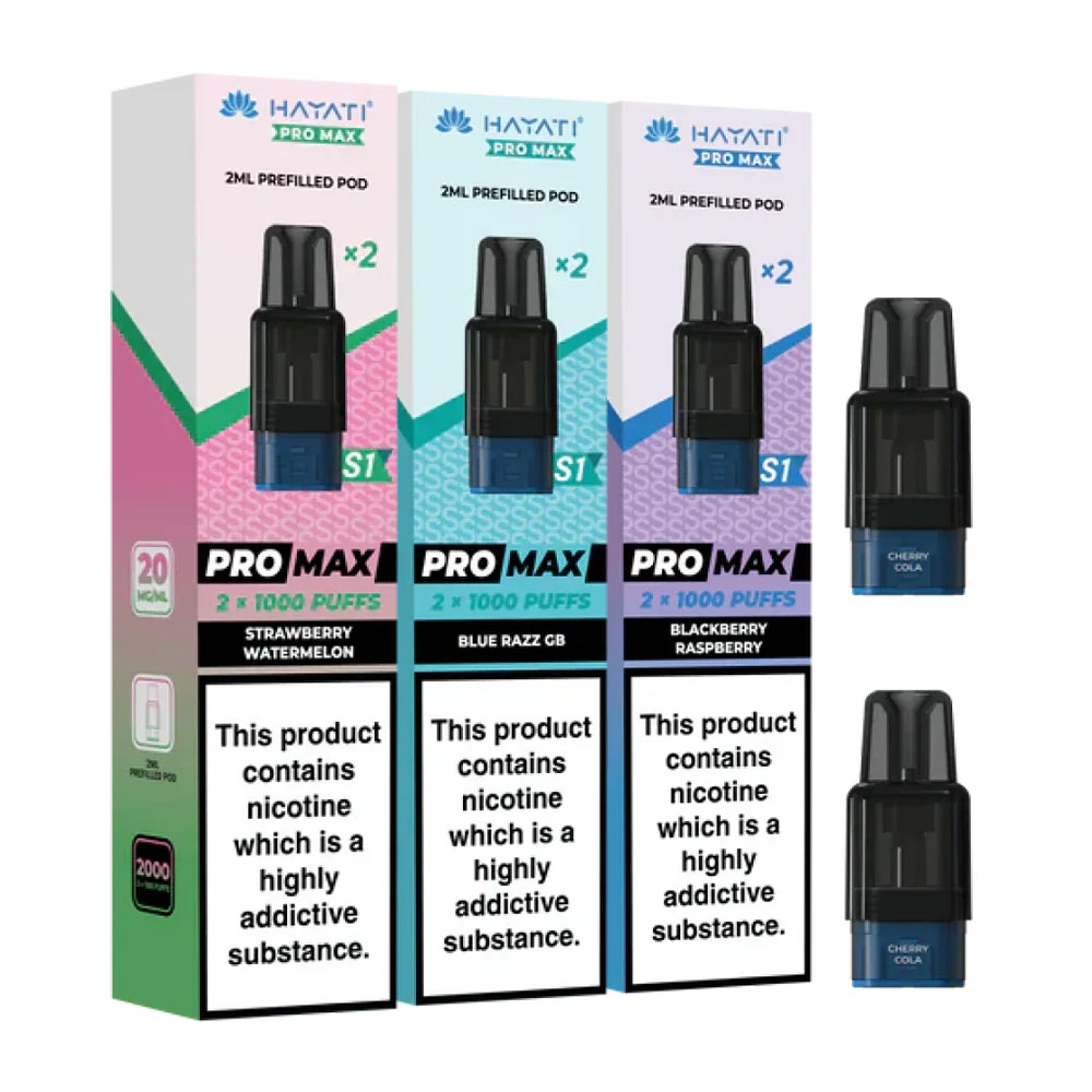 Hayati Pro Max Plus S1 1000 Puffs Prefilled Pods (Pack of 10)