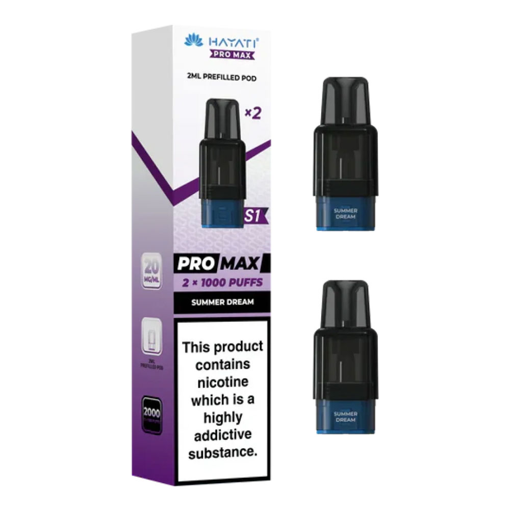 Hayati Pro Max Plus S1 1000 Puffs Prefilled Pods (Pack of 10)