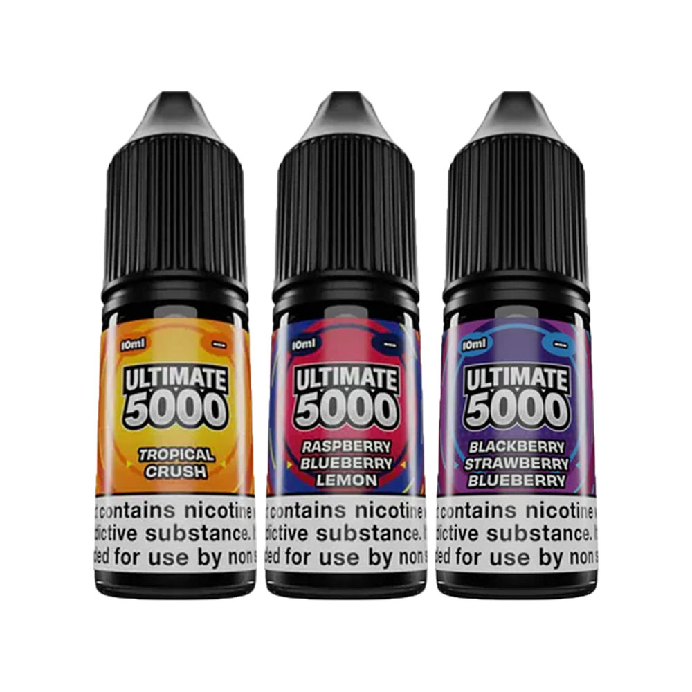 Ultimate 5000 Bar Salts 10ml Nic Salts E Liquid (Pack of 10)